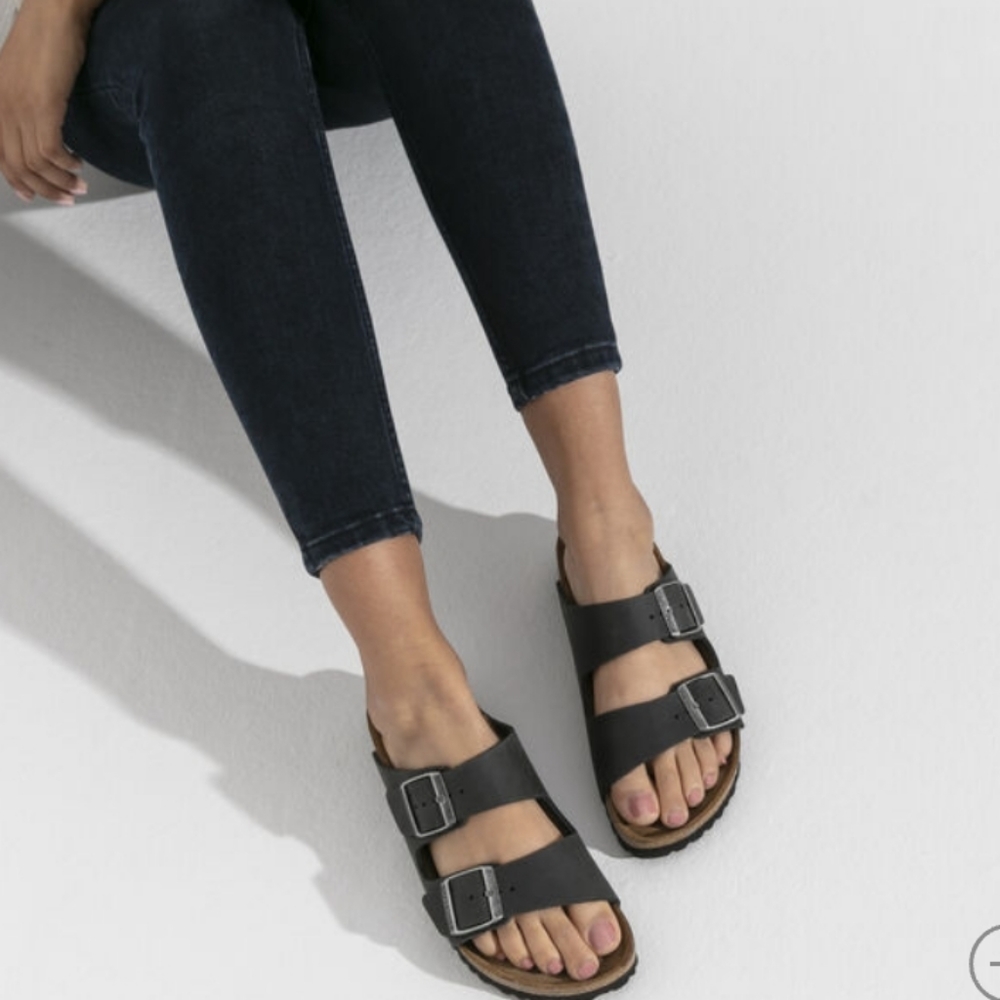 Birkenstock soft footbed black oiled Arizona sandal 41/M9W 10